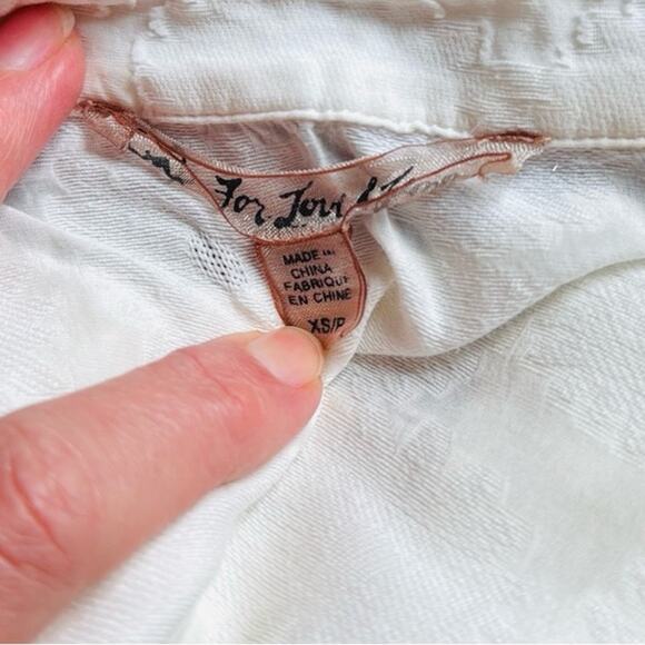 For Love and Lemons White Buttercup Ruffled Tie Neck Top - Picture 4 of 7